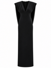 Load image into Gallery viewer, Sculptural Draped Maxi Dress
