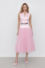 Load image into Gallery viewer, Pink Taffeta Vest &amp; Tulle Skirt Set
