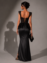 Charger l'image dans la galerie, Black French Lace Corset &amp; Maxi Skirt Set

