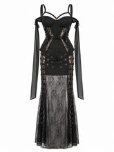 Charger l'image dans la galerie, Noir Corset Lace Gown
