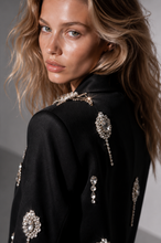 Load image into Gallery viewer, Crystal Embellished Black Blazer
