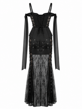 Charger l'image dans la galerie, Noir Corset Lace Gown

