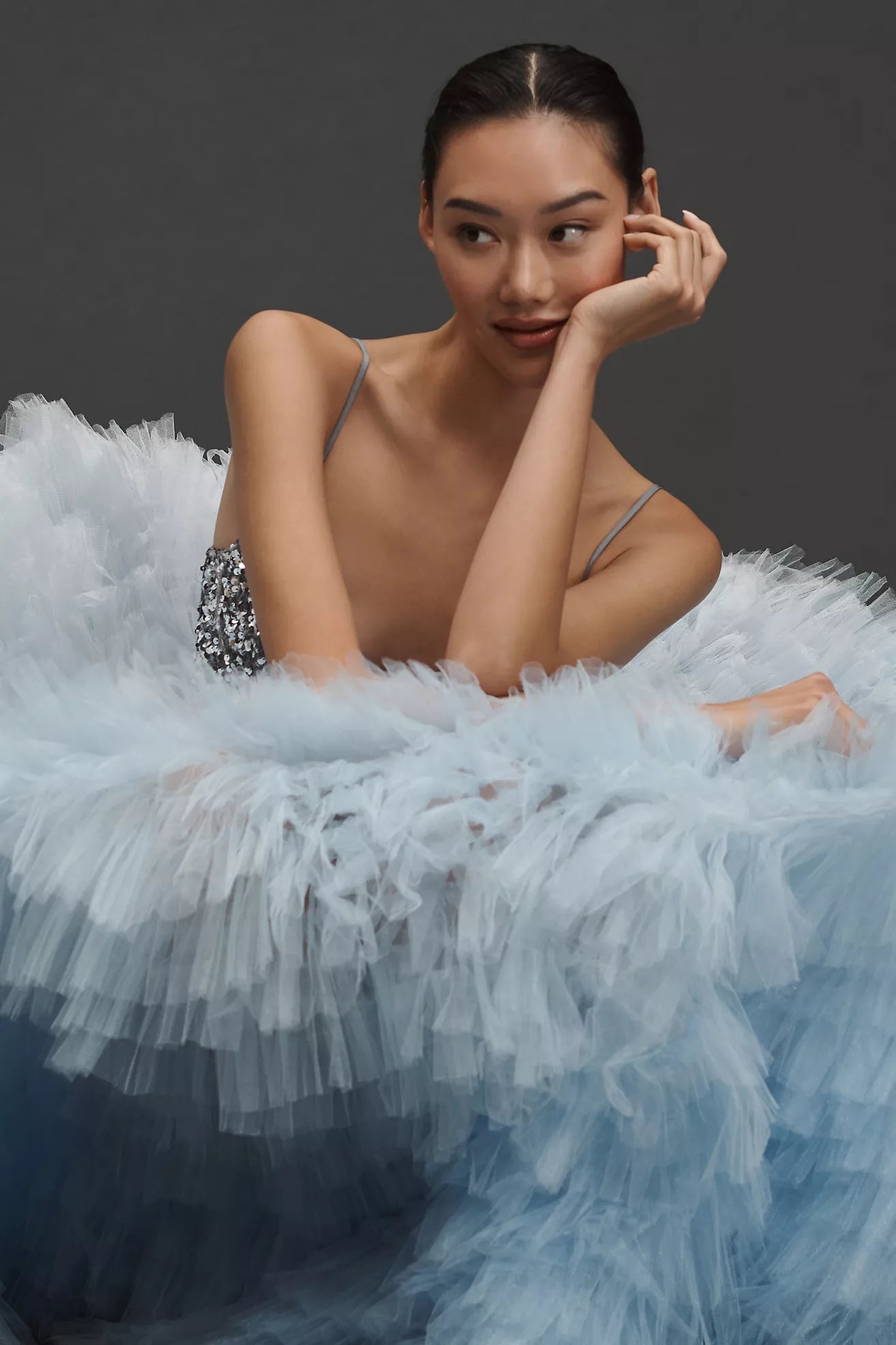 Tiered ruffle tulle skirt best sale