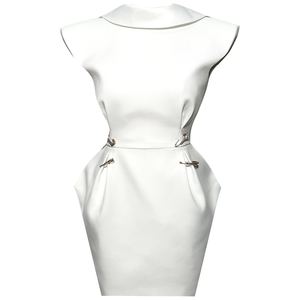 White Sabrina sculptured dress – Morphine Fashion