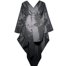 Load image into Gallery viewer, Sculptural Taffeta Kimono Dress - Noir Edition
