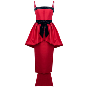 Taffeta Sculpted Peplum Red Dress Morphine Fashion Taffeta Sculpted Peplum Red Dress Morphine Fashion
