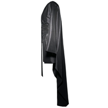 Load image into Gallery viewer, Sculptural Taffeta Kimono Dress - Noir Edition
