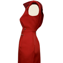 Load image into Gallery viewer, Red Sabrina sculptured dress
