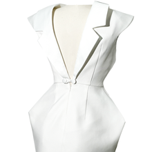 Load image into Gallery viewer, White Sabrina sculptured dress
