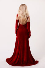 Load image into Gallery viewer, Alexa Red Velvet Dress
