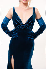 Charger l&#39;image dans la galerie, Alexa Night Sea Velvet Dress
